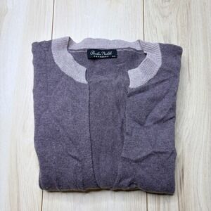 Claudia Nicole Women's Open Front Cashmere Cardigan Color Block Sweater Medium